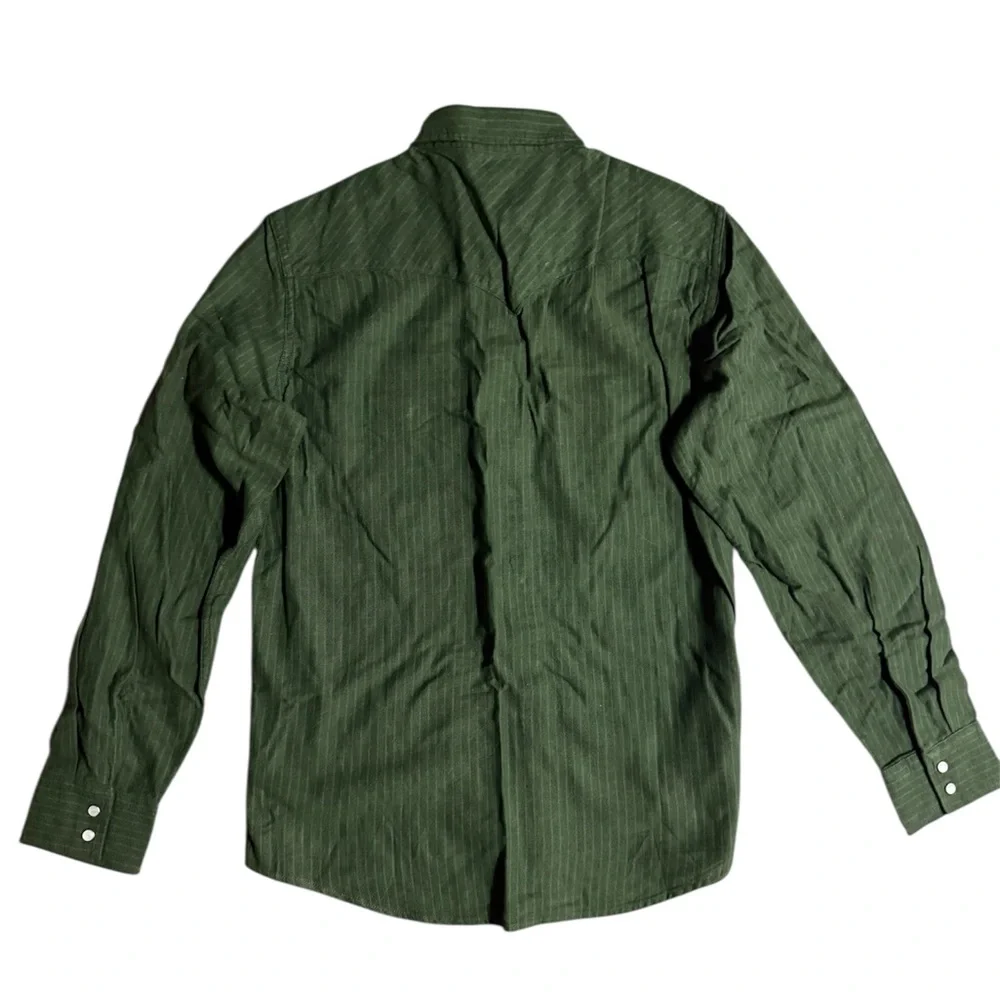 Levi's Olive Striped Casual Shirt